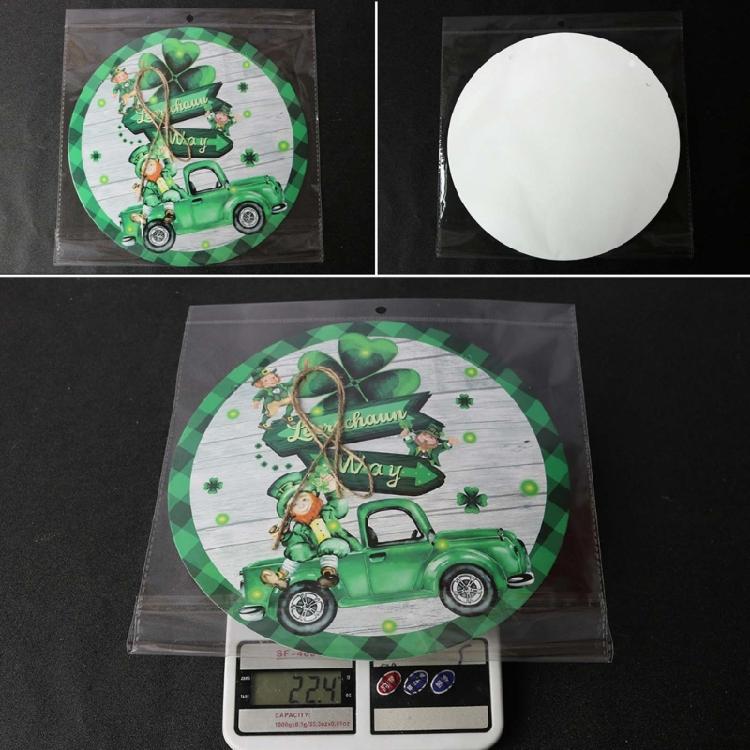 Bright Colored Luck Leaves Porch Sign Welcome Door Sign Perfect for Patrick's Day Event Seasonal Decoration