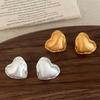 Women's Matte Plump Lace Heart Earrings