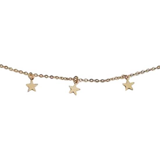 Choker Necklace Star Pendant Jewelry Gift Women Stars Pendant Alloy Clavicle Chain for Dating