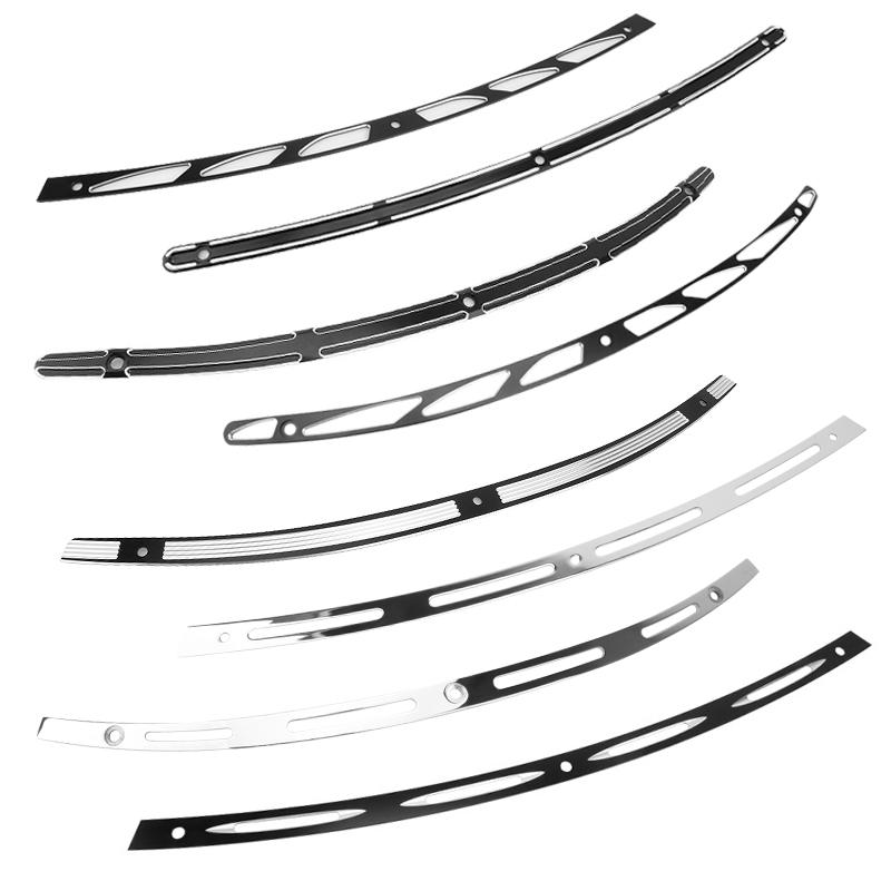 For Harley Electra Street Tri Glide 1996-2013 2014-UP Motorcycle Black Chrome Windshield Batwing Fairing CNC Trim Windscreen