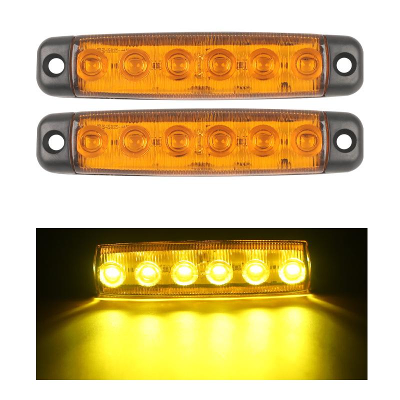 2Pcs Automotive LED Lights 12V/24V Universal Truck Van Side Marker Light Low-Speed LED Trailer Warning Light Rear Side Brake L