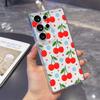Cherry and Daisy Pattern Case for Samsung Galaxy S26 S25 S24 S23 S22 S21 S20 FE Plus Soft TPU Slim Fit Shockproof Cover