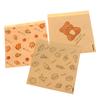 50Pcs Cute Cartoon Square Wax Paper Sandwiches Burgers Fries Fried Wrappers Bags Waxed Paper Baking Paper Food Packing Pouches