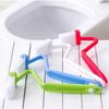 Portable Toilet Brush Scrubber V-type Cleaner Clean Brush Bent Bowl Handle