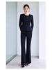 Women's Black Slim Fit Retro Workwear Suit: Spring & Autumn Professional OL Set