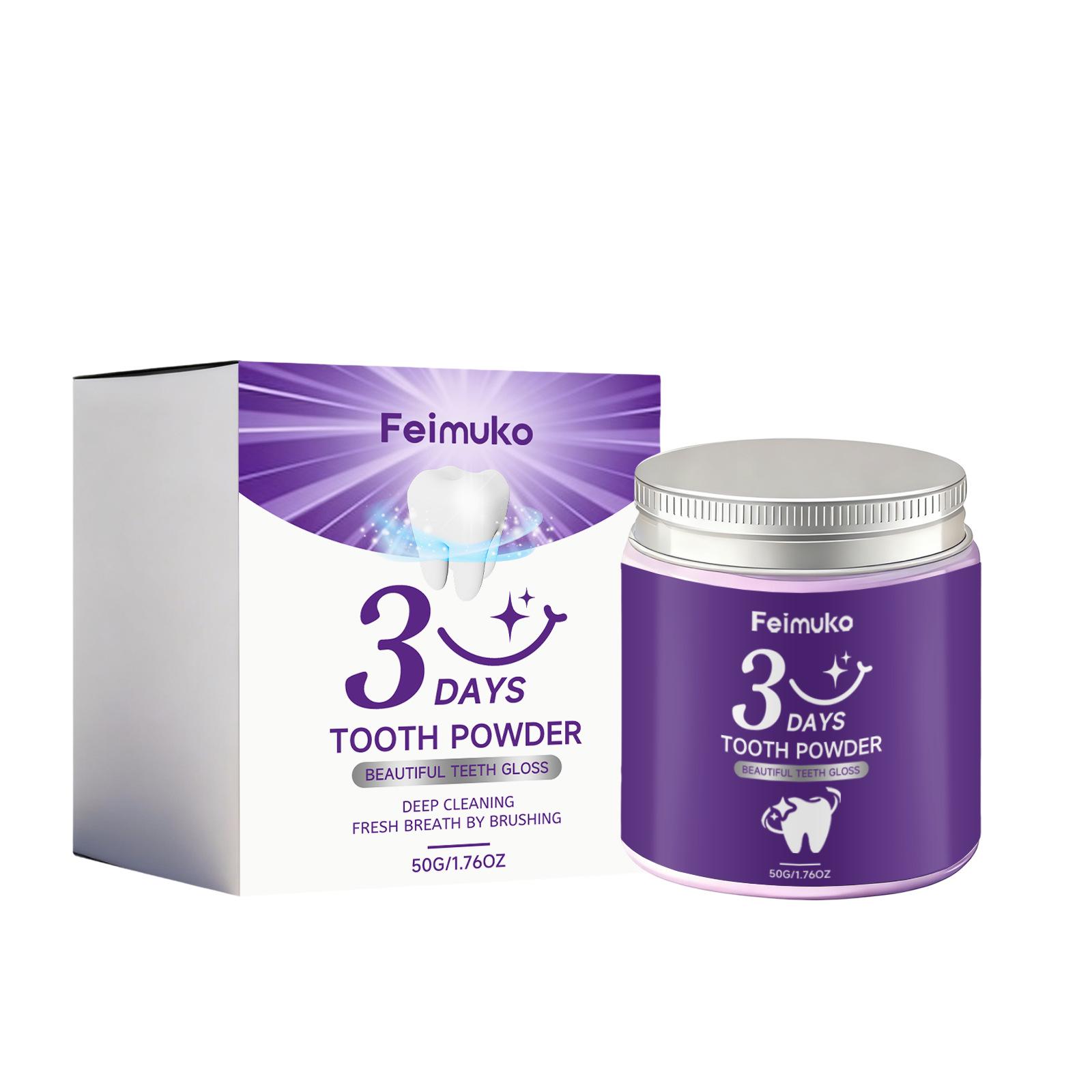 Порошок для зубов Feimuko Gentle Dental Care - Освежающая чистота для зубов и полости рта.