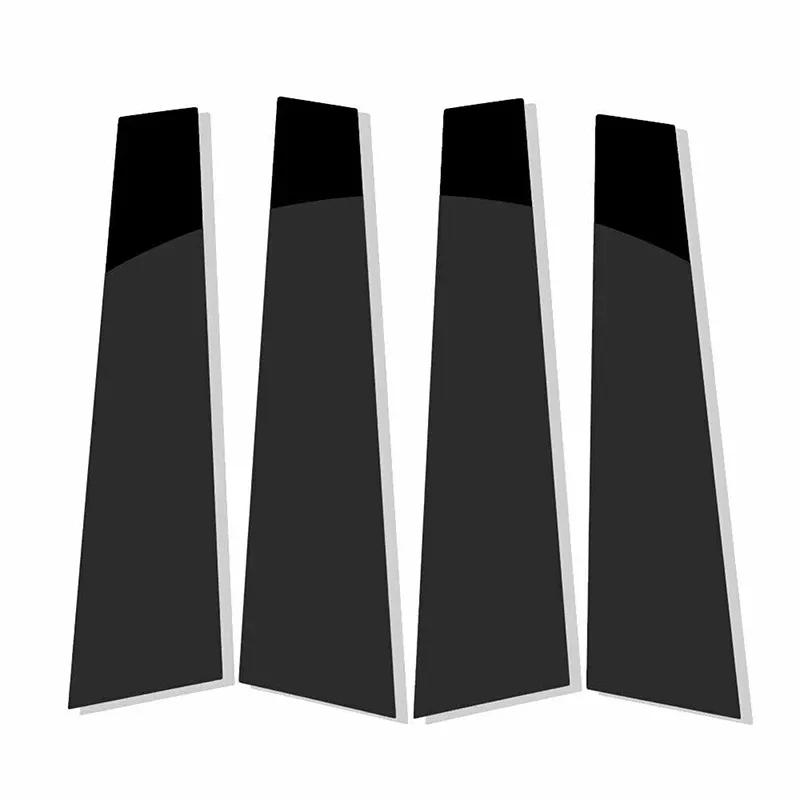 Gloss Black Pillar Posts Fit For Porsche Panamera 2009-2016 2015 2014 2013 Door Side Window Decor BC Column Stickers Cover 4Pcs