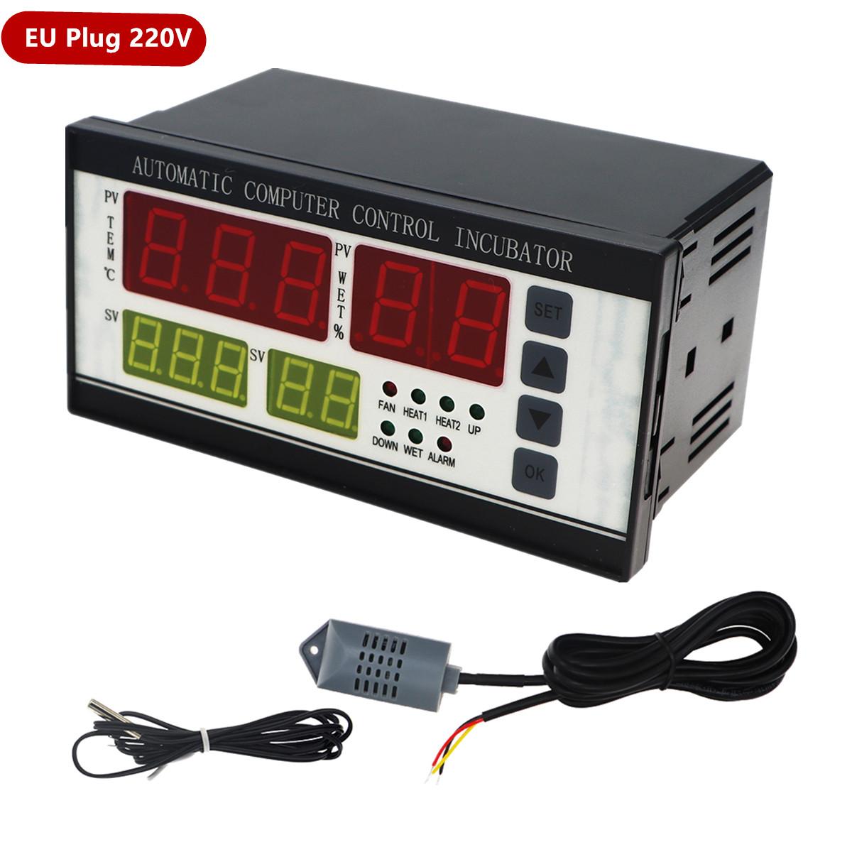 XM-18 Digital Egg Incubator Controller Multifunctional Thermostat Hygrostat Control with Temperature Humidity Sensor Probe EU PIUG