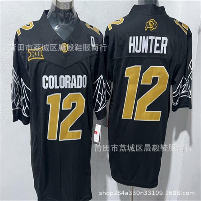 Mens Colorado Buffaloes Football Jersey Training Uniform Cotton Blend Embroidered Team Sports Rugby Apparel