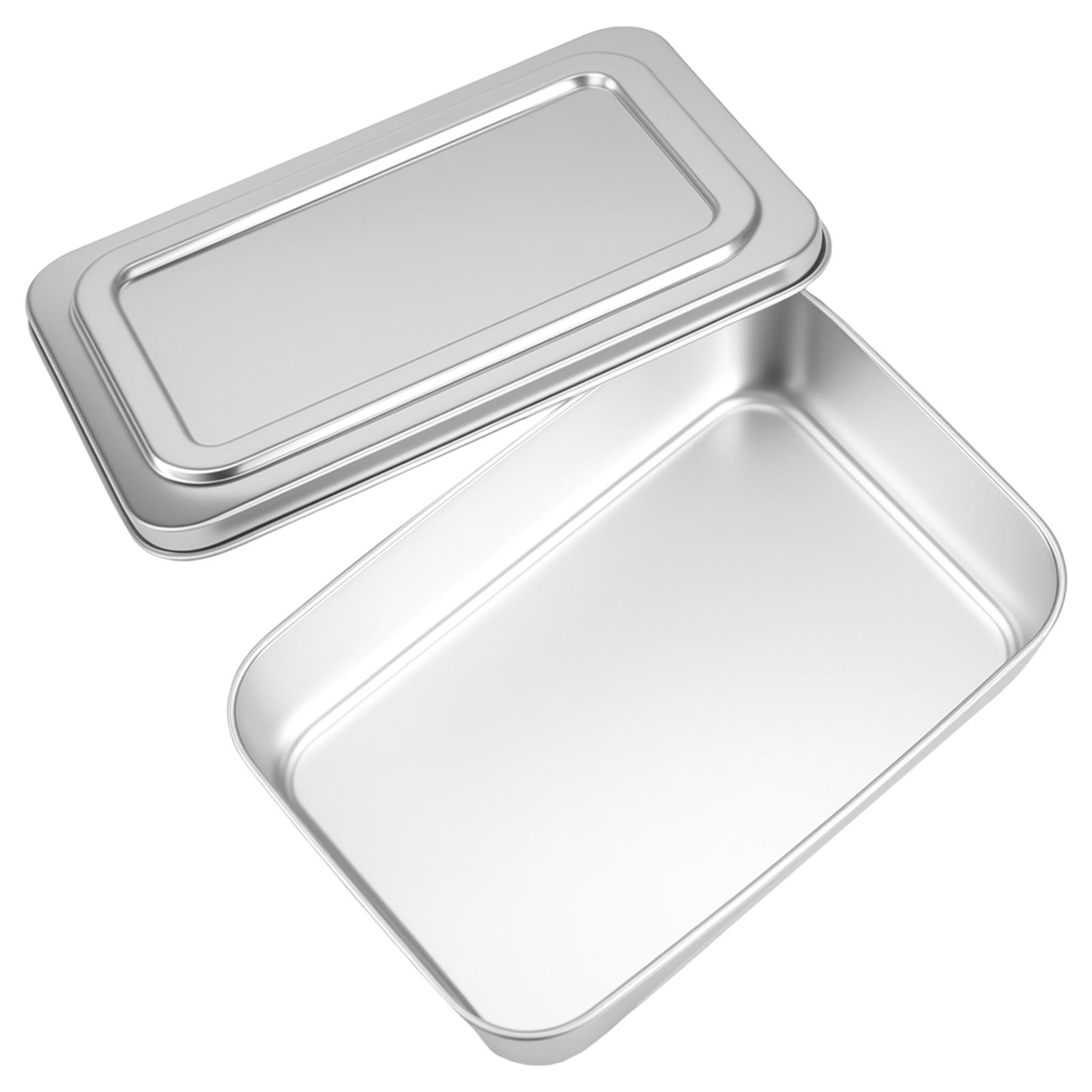 1/2Pc Stainless Steel Baking Pan Tiramisu Cake Baking Tary Easy Release Bread Pan High Temperature Resistant Loaf Tin for Baking