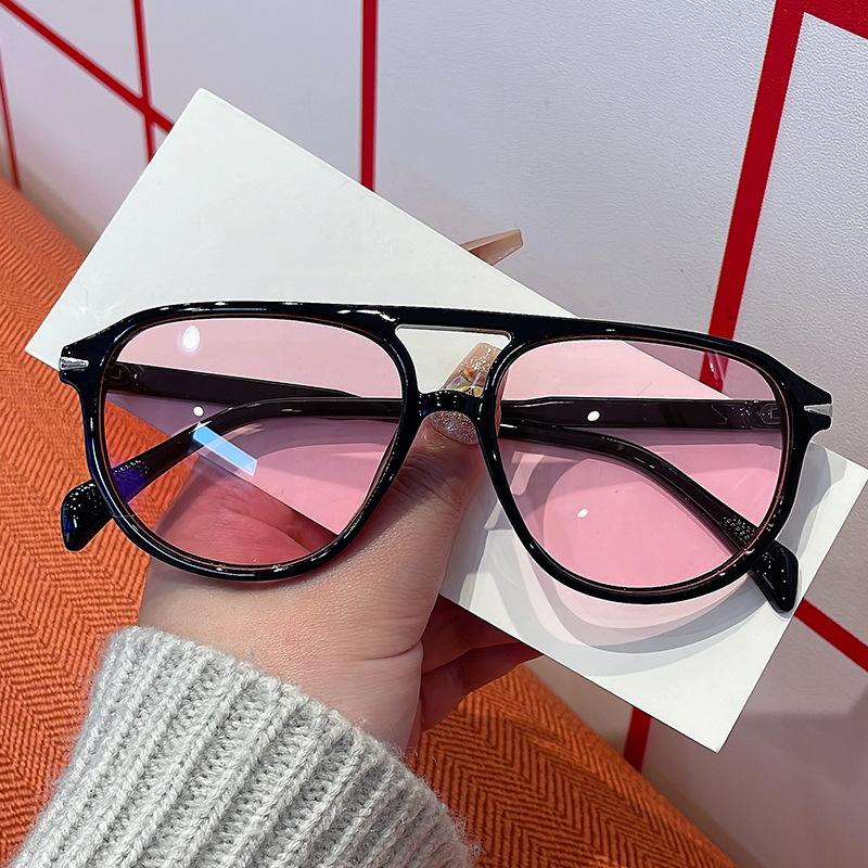 Vintage Style Men Sunglasses Pilot Shape Double Bridge Sun Glasses for Women High Quality UV Protection Men's Sunglass