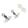 50Pcs Luminous Gourd Bead Fishing Swivel Connector Anti Tangle Universal Fit Tackle for All Types of Fishing Scenarios