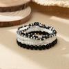 Boho Perlenarmband Instagram-inspiriert Nischenstil Farbblock-Stapelarmband-Set