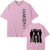 Maroon 5 Nuova T-shirt Unisex Estiva Gotica Manica Corta Donna/Uomo Casual 100% Cotone T-shirt Girocollo T-shirt