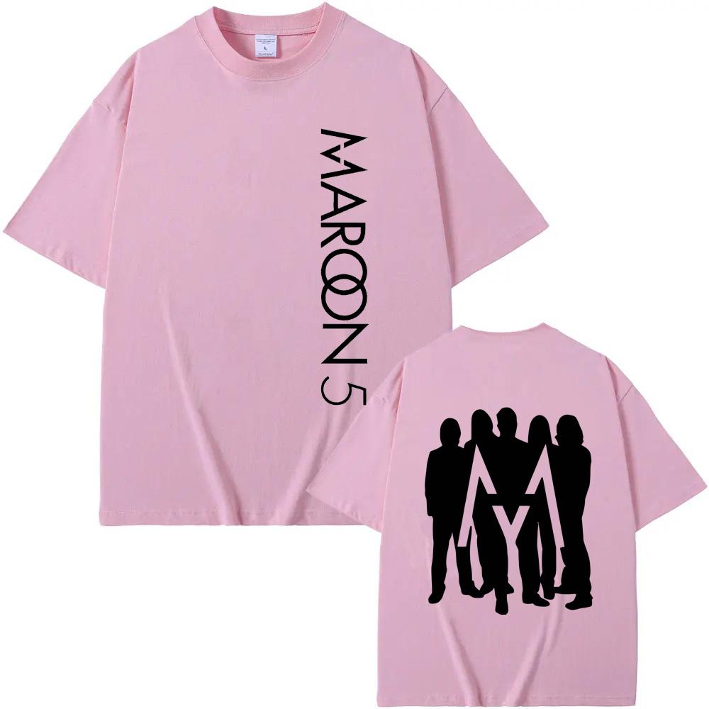 Maroon 5 Nuova T-shirt Unisex Estiva Gotica Manica Corta Donna/Uomo Casual 100% Cotone T-shirt Girocollo T-shirt