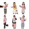 LUSON Toddler Girl's Cartoon Long-Sleeve Raglan T-Shirt