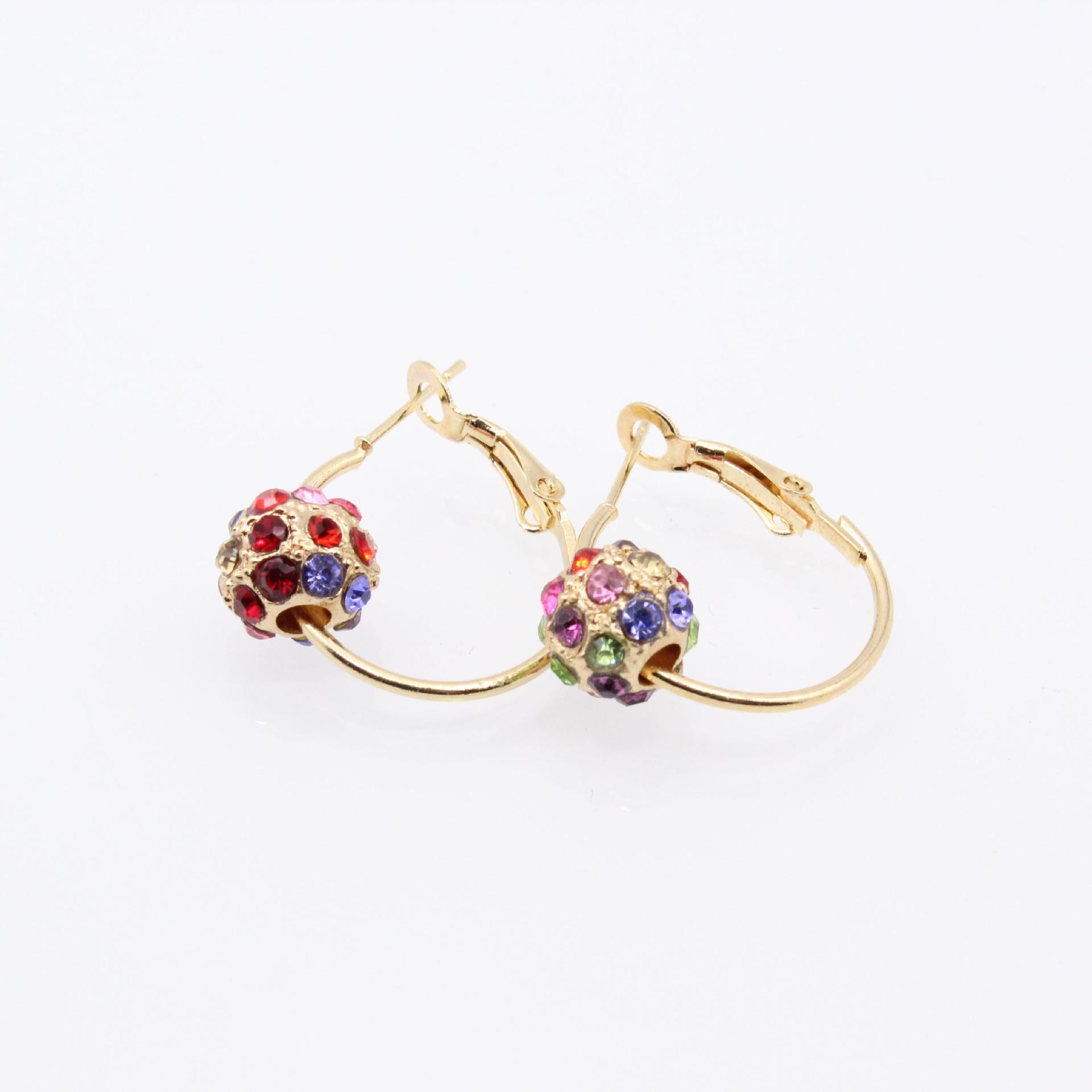 European  American New Style Rhinestone Crystal Diamond Earrings