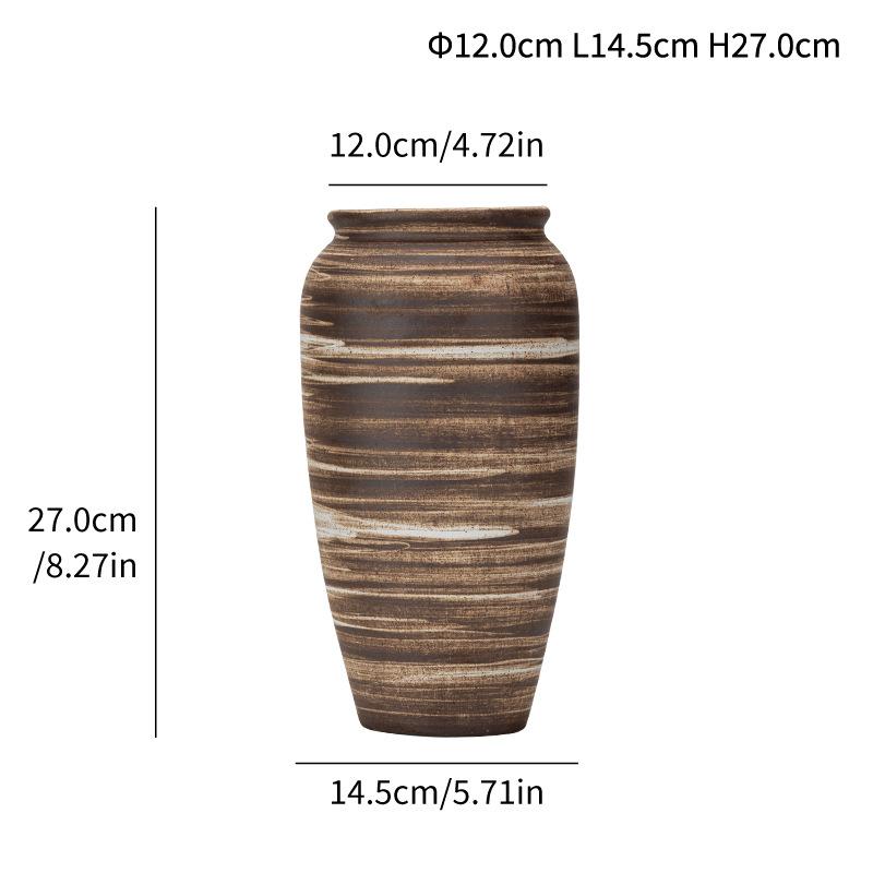 

Минималистская керамическая ваза в стиле ваби-саби Керамическое украшение Ремесла Настольный орнамент Простота Модель гостиной Домашний декор