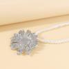 New European American Style Exaggerated Sunflower Necklace Earrings Flower Pendant Clavicle Chain For Women Trendy Jewelry