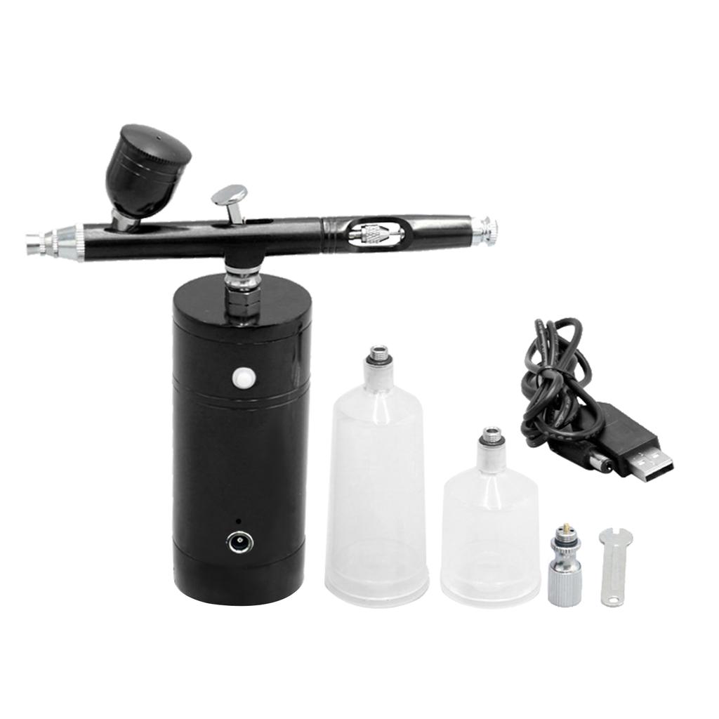 Rechargeable USB Airbrush Kit Portable Airbrush Compressor Spray Pump Handheld Airbrush Gun for FX Makeup Tattoo Painting Moisturizing