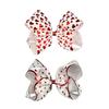 Valentine's Day Heart Pattern Bow Hair Clip for Children