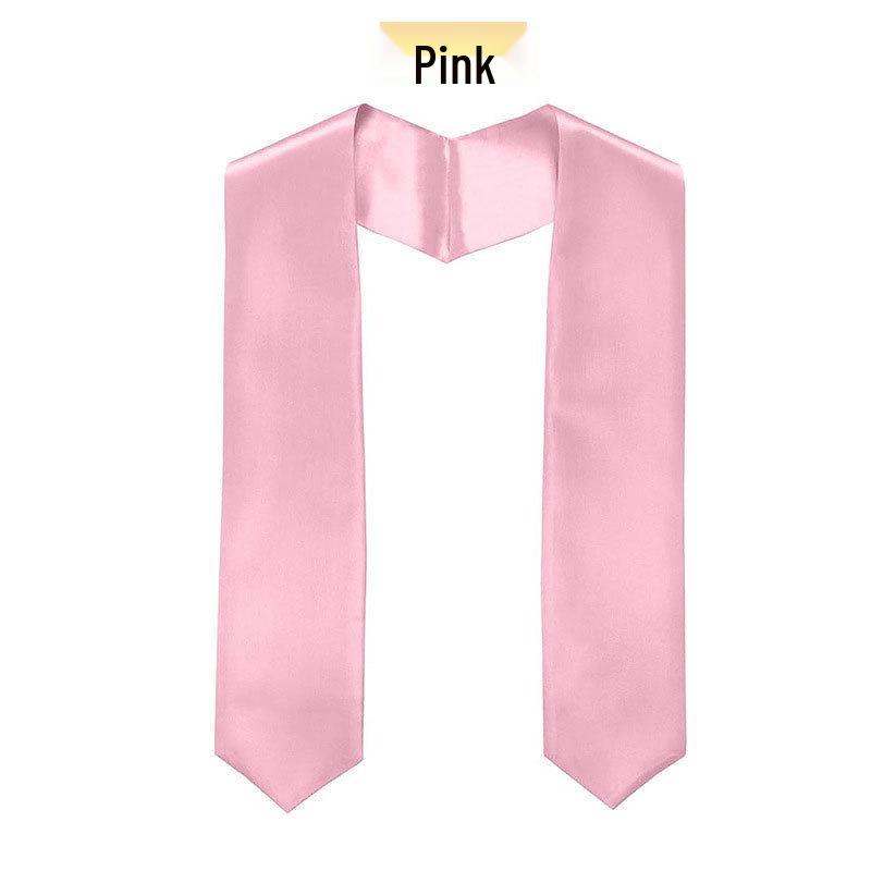 Graduation Satin Honor Sash with Logo - European & American Bachelor Gown Accessory
