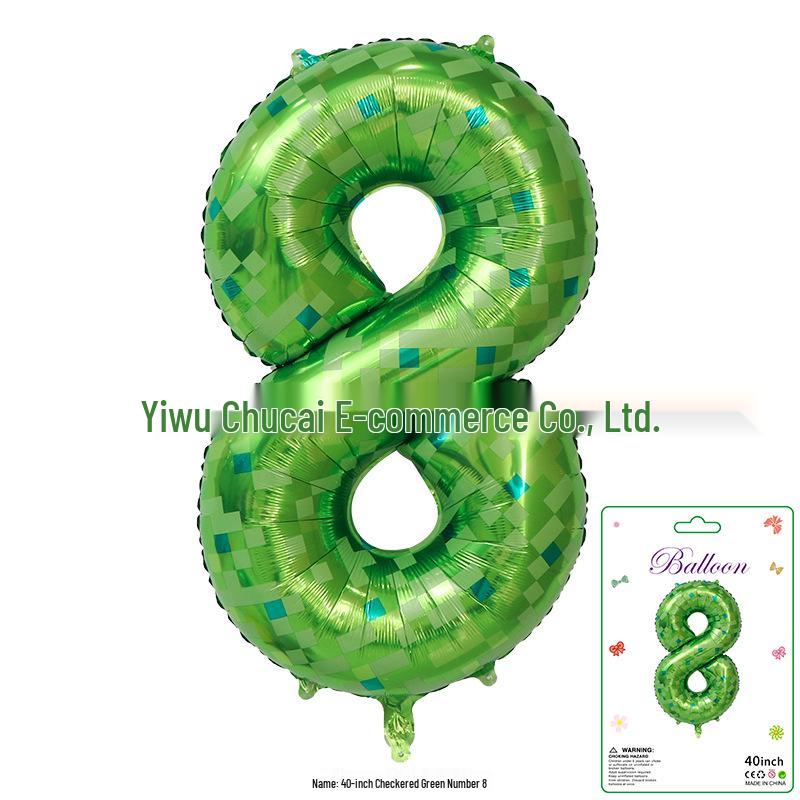 Décoration Bandeau Rayé à Carreaux Vache Dégradé 40" - Grand Chiffre pour Scène de Fête d'Anniversaire de Bébé