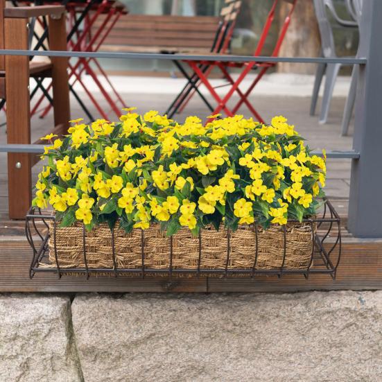 Artificial Impatiens Bunch UV Resistant Faux Flowers Low Maintenance Fake Impatiens Bouquet for Indoor Vase Planters Balcony Decorations