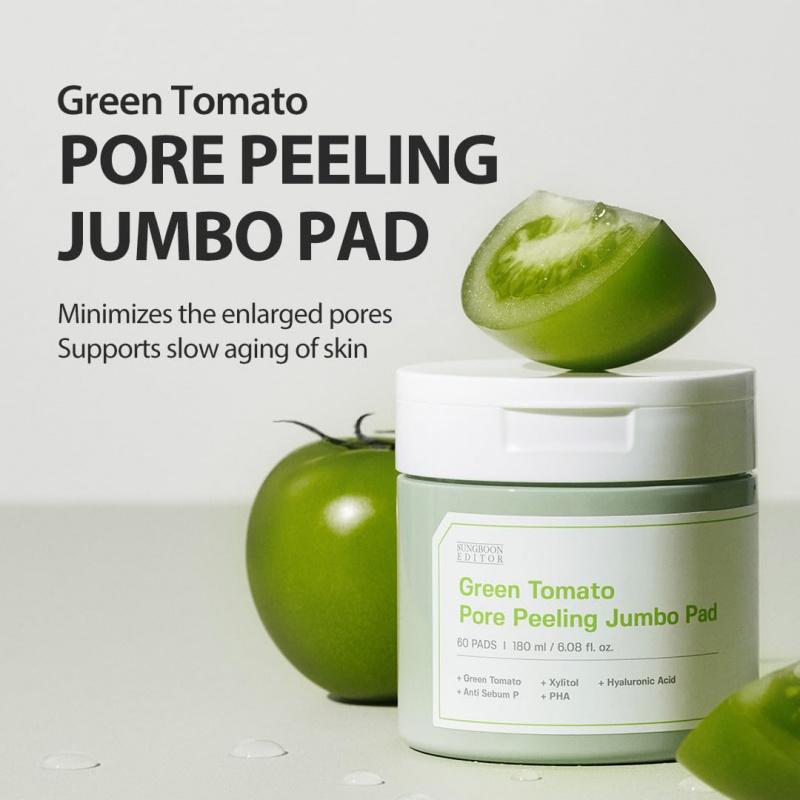 Sungboon Editor Green Tomato Pore Peeling Jumbo Pad 60Pads 180ml