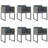 VidaXL Salon de jardin 11 pcs avec coussins Résine tressée Gris