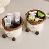 High-capacity Handheld Pen Holder Double-deck Stationery Organizer Pencil Storage Box  Office