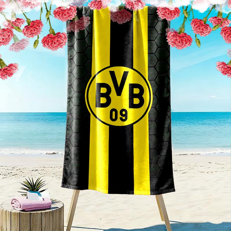 Dortmund Glory: BVB Spirit beach towel Beach towel for vacation photos soft Absorbent bath towel seaside quickdrying swim towel