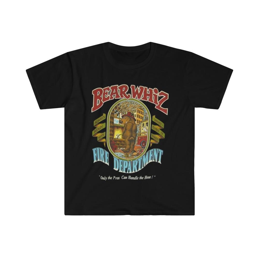

Soft Cotton T-Shirt. Bear Whiz Beer. Fire Department M