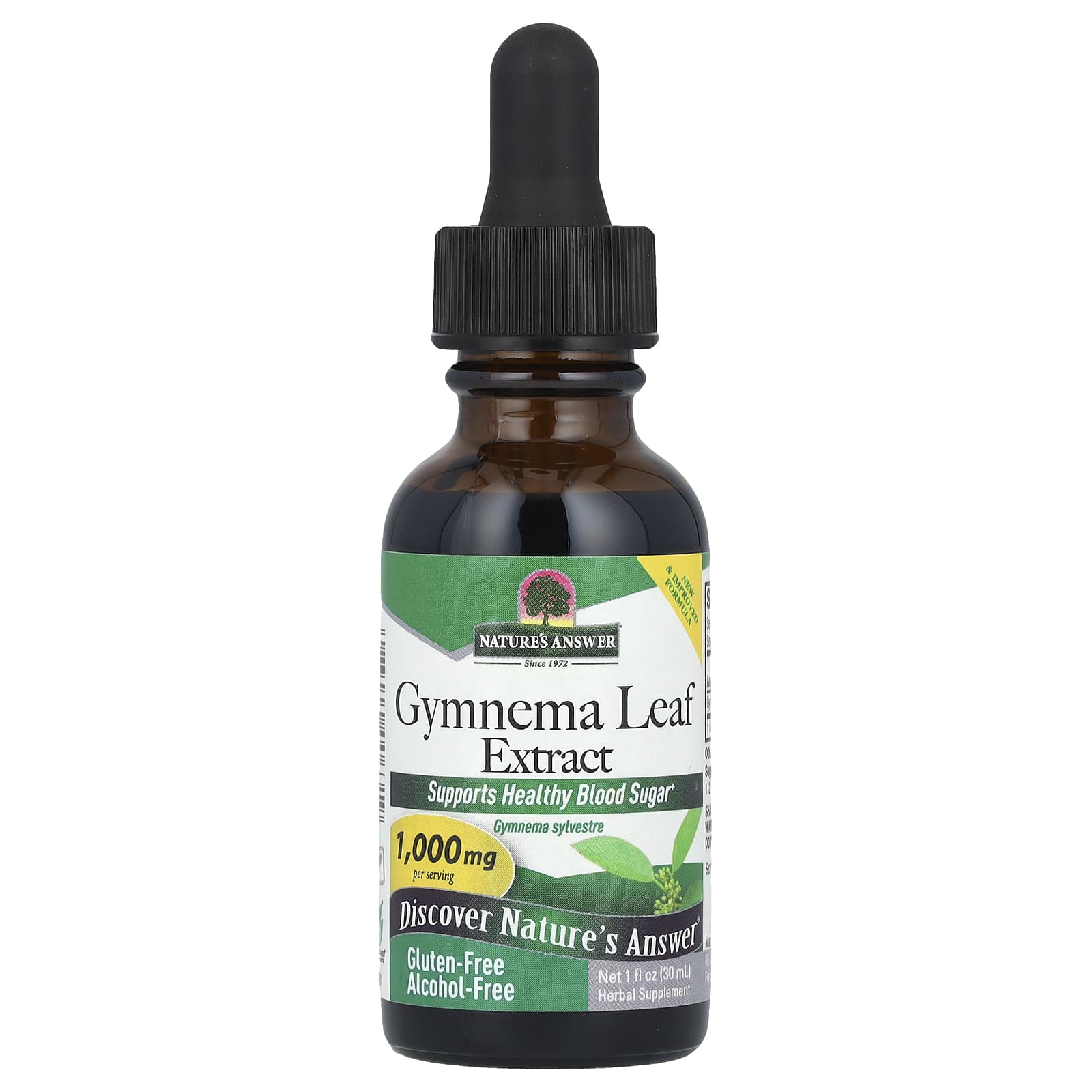 

Nature S Answer, Gymnema Leaf Extract, Alcohol Free, 1,000Mg, 30Ml(1Fl Oz)