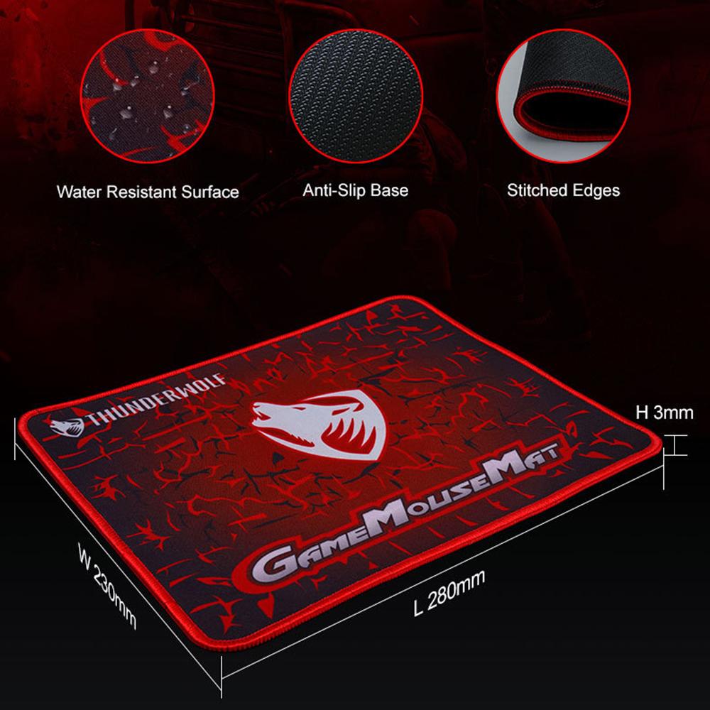 T-WOLF 3PCS Gaming Keyboard Mouse Pad Set Mechanical Feel Keyboard Optical Mouse with RGB Backlit for PC
