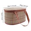 Bamboo Basket Food Storage Fruit Sundries Holder Portable Foldable for