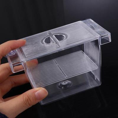 Guppy Acrylic Isolation with Suction Cups Shrimp Fish Baby Hatchery Fish Breeding Box Aquarium Breeder Box Fish Isolation Box