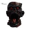 Niche Gothic Art Piece Skull Pen Holder, Realistic Zombie Head Makeup Brush Organizer, Large Capacity Desktop Stable Resin Cup Storage Container, Desk