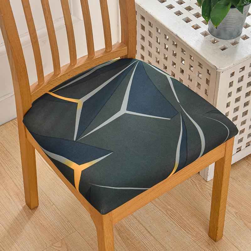 Potahy na židle do jídelny Strečový potištěný potah na jídelní židli Polstrovaný sedák na židli Slipcovers pro kuchyň, kancelář 1 ks