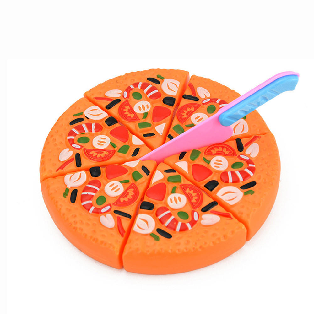 1 Set Childrens Kids Pizza Slices Toppings Pretend Dinner Kitchen Play