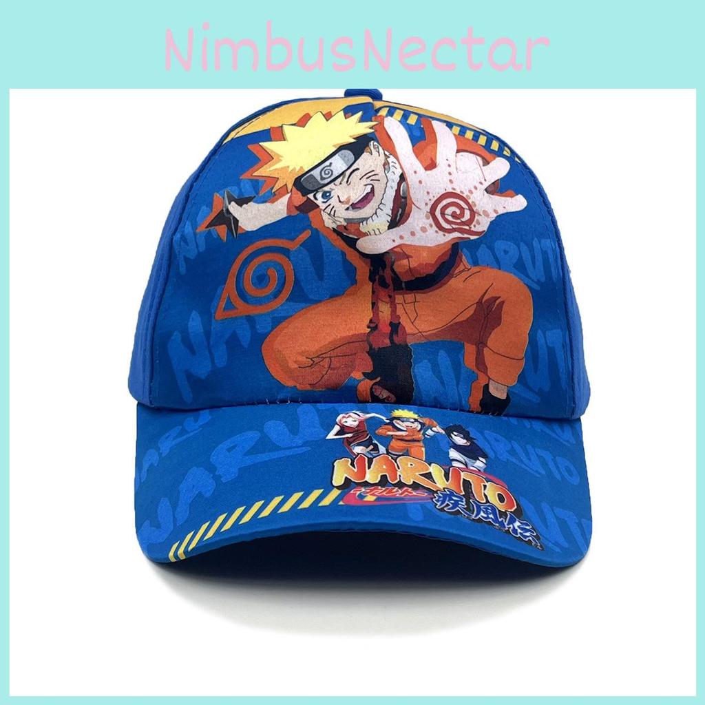 Naruto Pattern Cartoon Childrens Hat With Sunshade And Cotton Material For Outdoor Fun