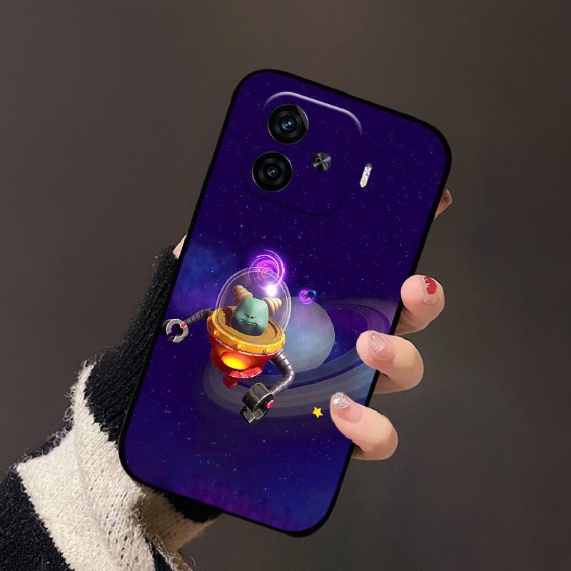 Für Vivo IQOO Z9 Turbo Rückabdeckung Mode Schwarz Weiches TPU Silikon Handyhülle Für IQOO Z9 Turbo 5G Handy Schutzhülle Fundas