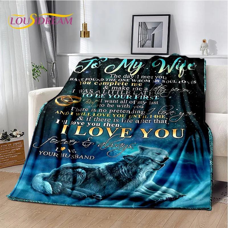 Presente Agradecimento Para Minha Mãe Pai Esposa Marido Carta Presente Cobertor, Cobertor Macio para Casa Quarto Cama Piquenique Escritório Capa de Sofá