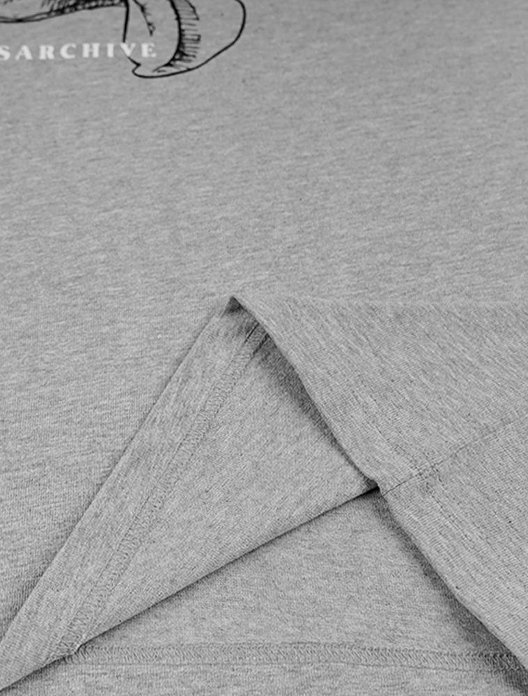 LA MAISON STUDIO Unisex Oversized Single Maison Print Sleeveless Top Melange Grey (Fcb2Ts300M)