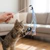 Bunte Quasten Katzenangelspielzeug Weicher Plüschball Interaktives Katzenspielzeug Für Kätzchen im Haus