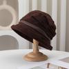 Women S Vintage Wide Brim Bucket Hat Warm Casual Foldable Cap