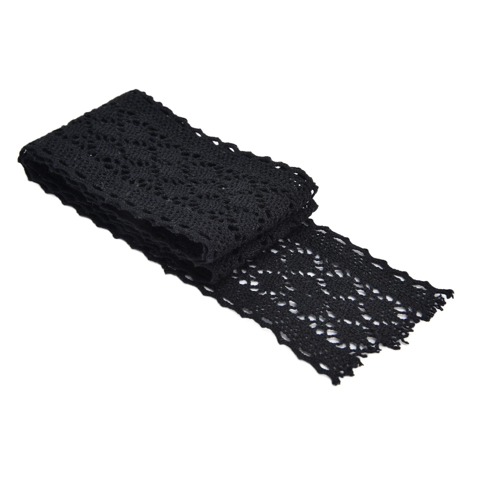 

Lace Trim 10 Yard Exquisite Pattern Eco Friendly Durable Skin Friendly White Lace Ribbon for Wedding Party чёрный