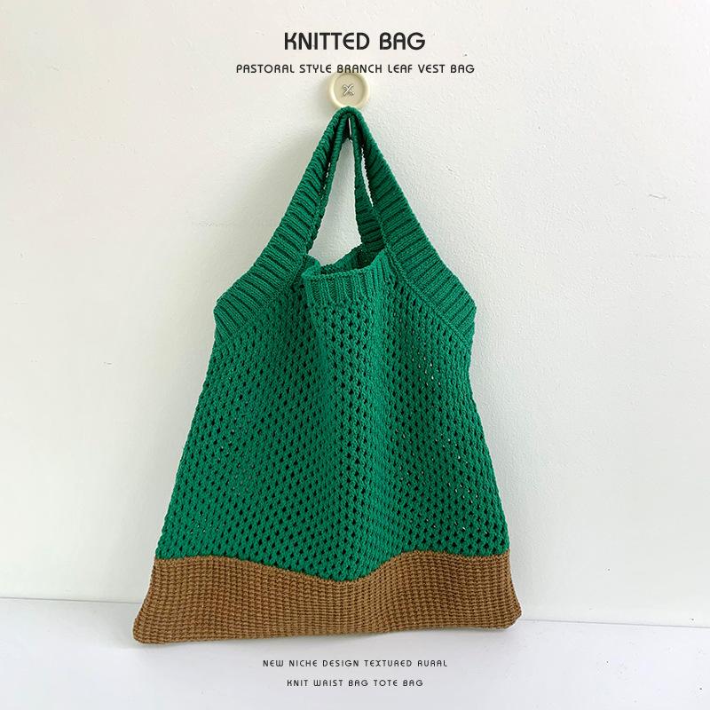Crossbody Bag Women's Perforated Bag Mesh Storage Bag Large-capacity Shopping Bag High-quality Single-shoulder Bag