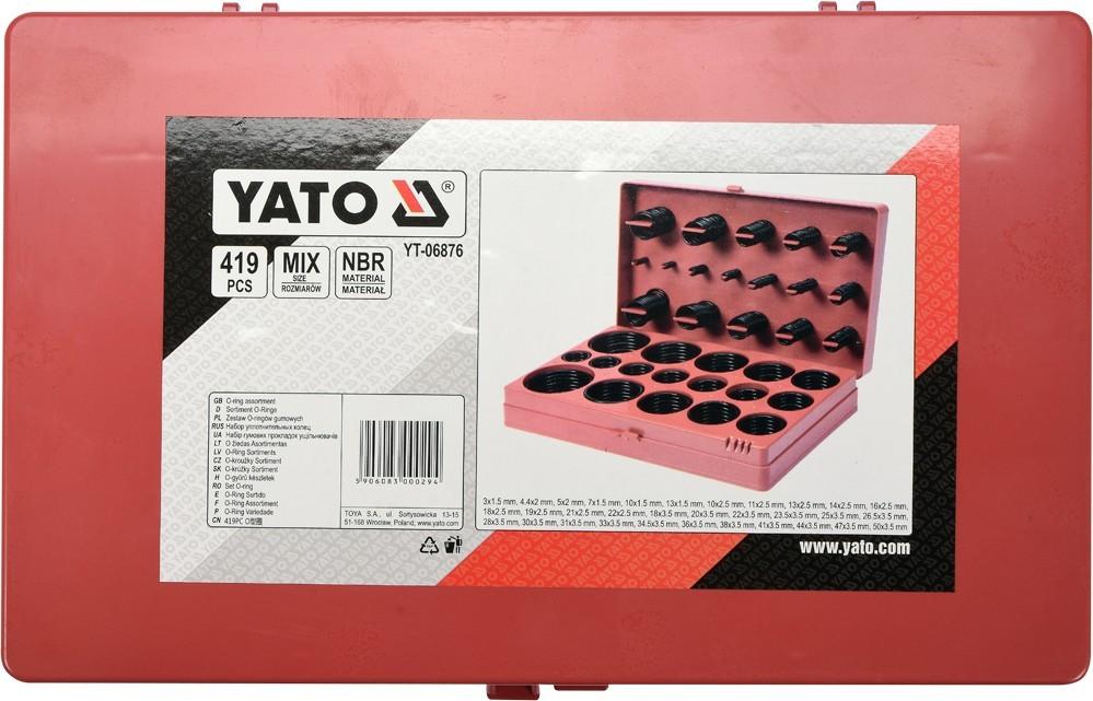 419 PCS RUBBER O-RINGS MIX YT-06876 YATO