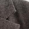 Vintage Lapel Herringbone Suit Coats Women Casual Single-Breasted Pockets Jackets Coat Lady Autumn Chic High Street Outwear